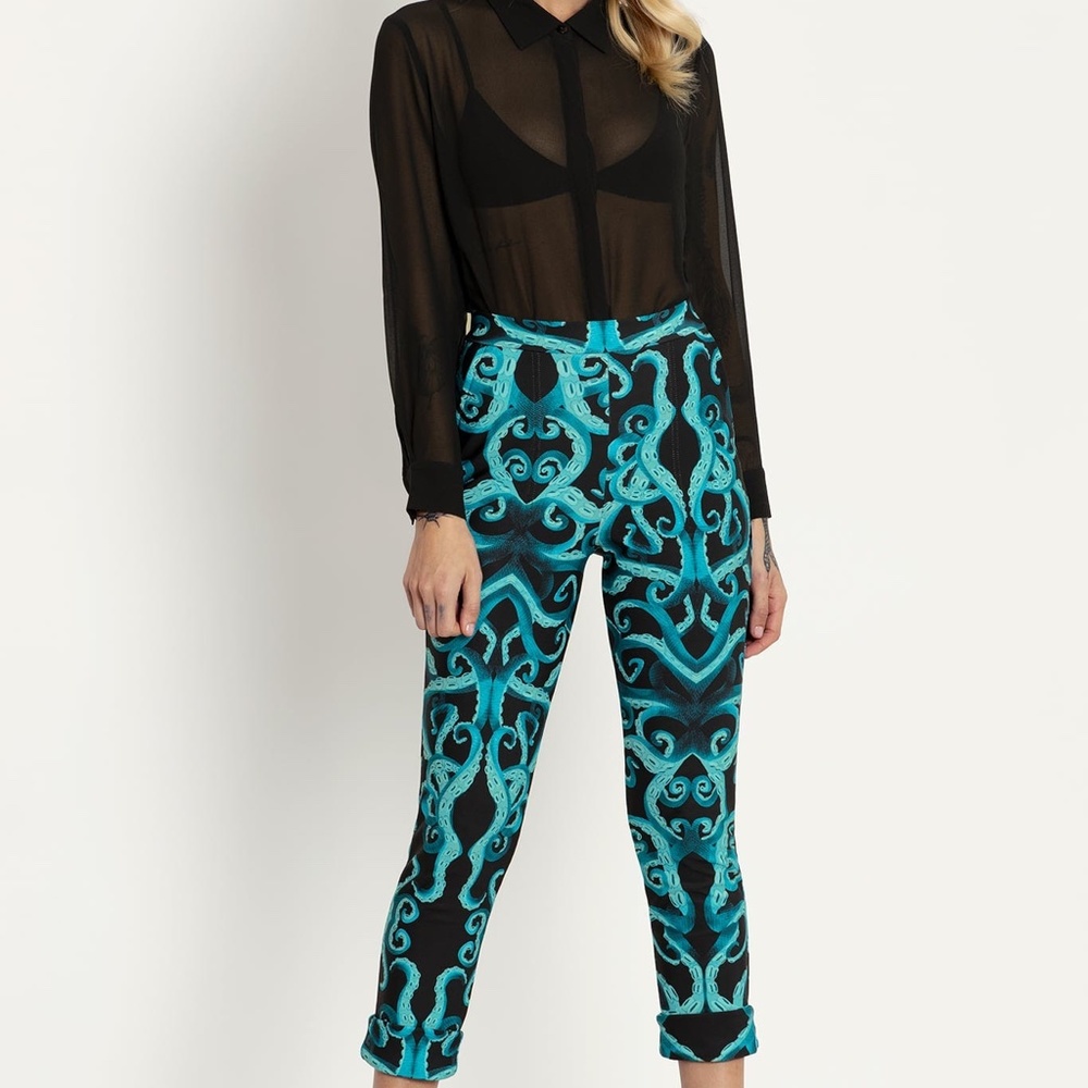 Blackmilk Hug Of Cthulhu Cuffed Pants - Limited